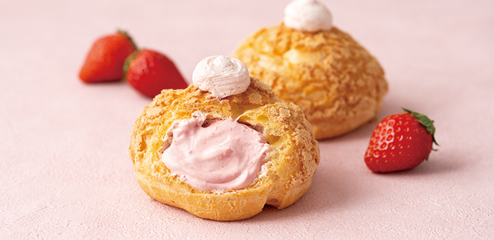 苺のシュークリーム