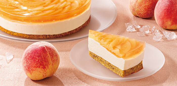 白桃のレアチーズケーキ