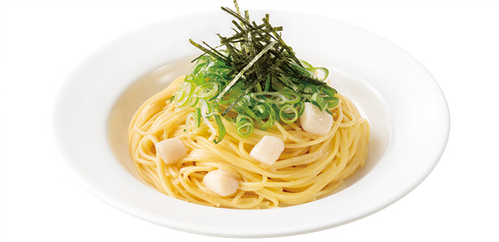 九条ねぎと小柱の和風ペペロンチーノ