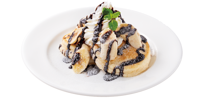 ふわっとリコッタパンケーキ チョコバナナ
