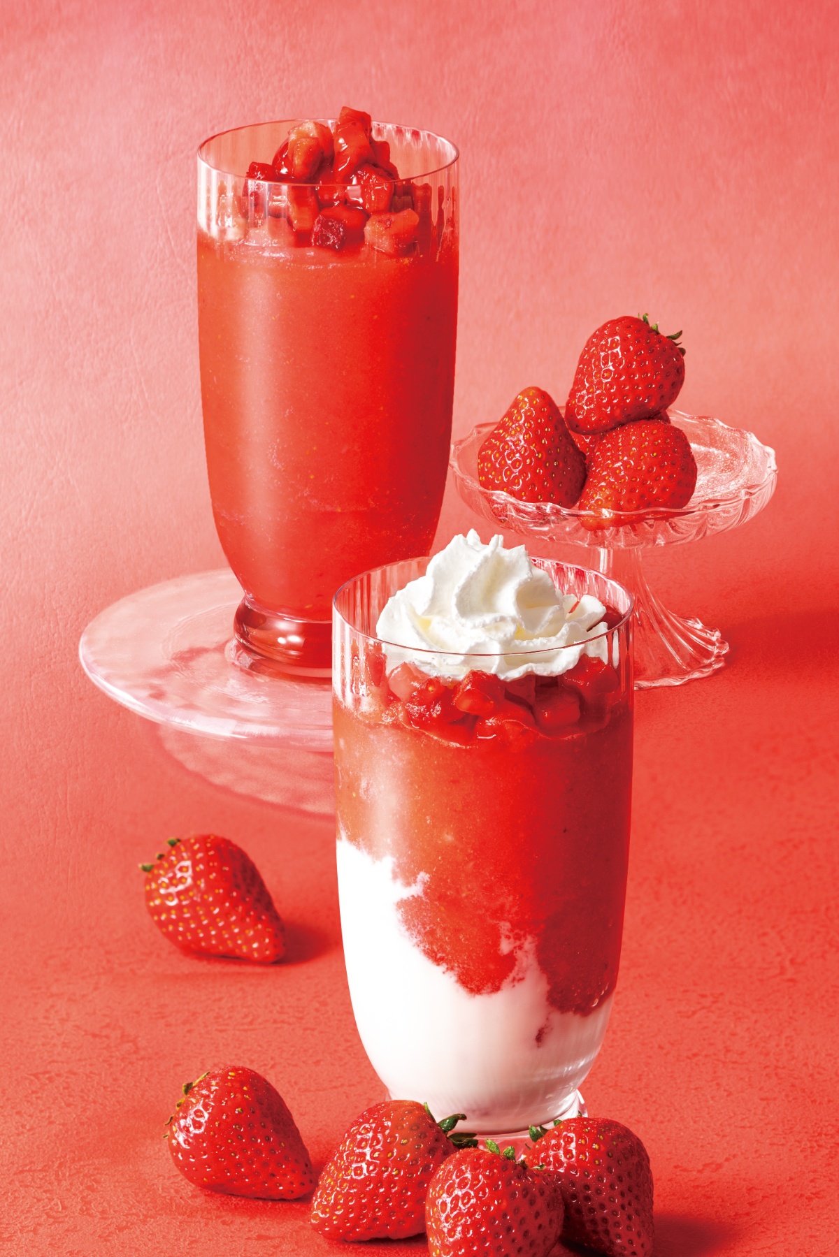 旬の苺を愉しむ真っ赤な「ごろっと苺のグラニータ」「苺とヨーグルトのグラニータ」